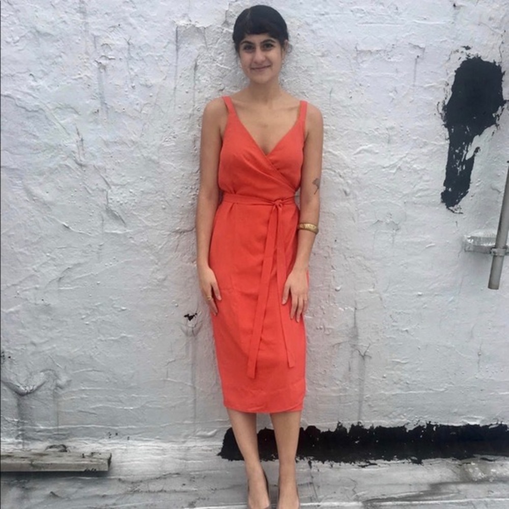 [Used once] Everlane The Japanese GoWeave Tank Wrap Dress in poppy red Size: 00